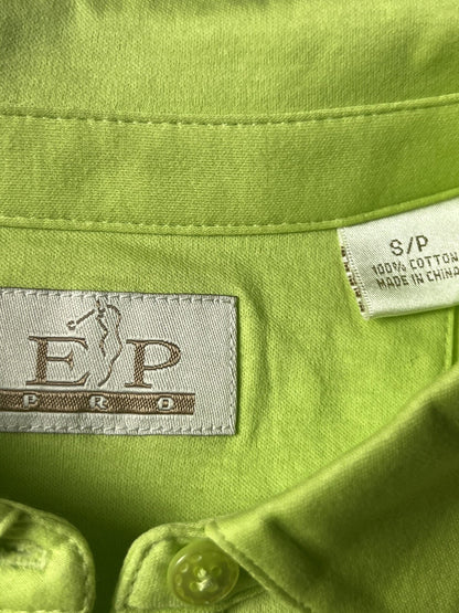 E.P Pro Tour Women's Top Golf Polo Shirt Green Sz S (49)