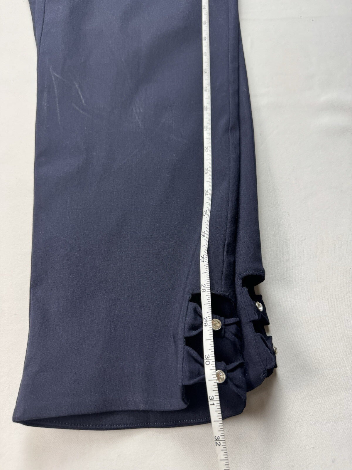 $48 Fundamental Things Women's Navy Pants W/crystals Sz S.     (B.38)