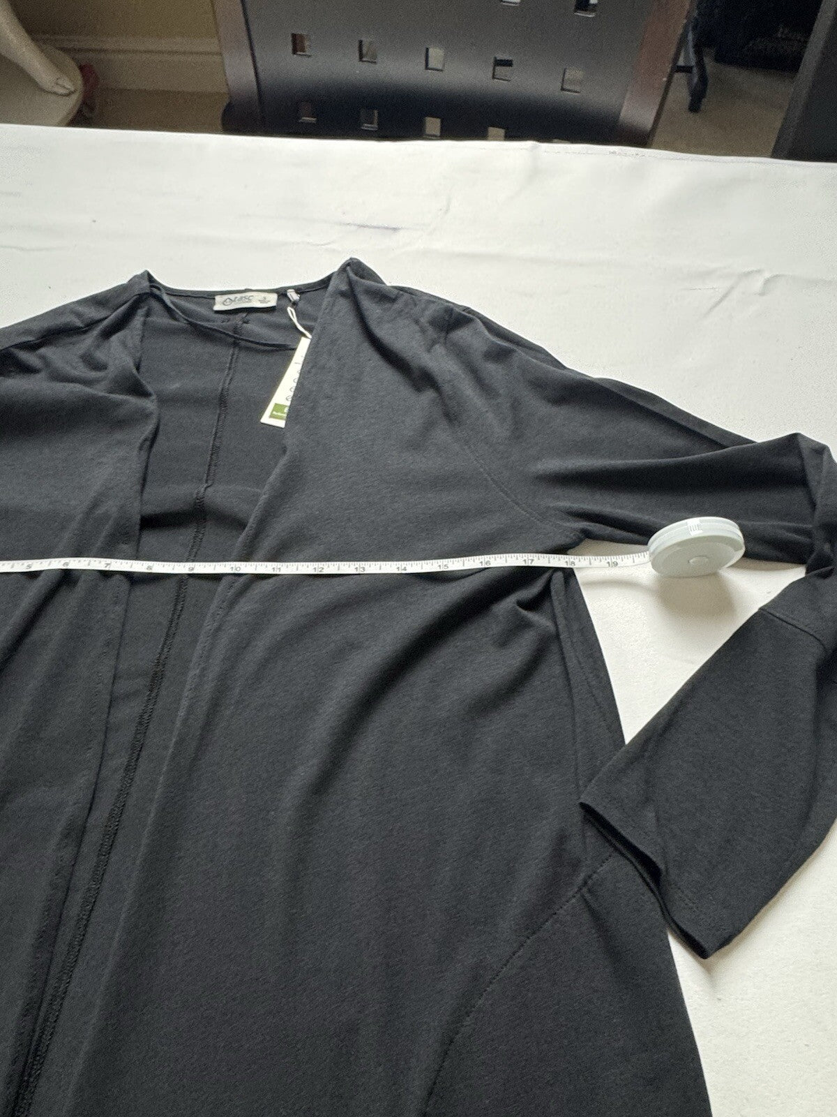 $78 Tasc Women's Black Cotton Open Cardigan Sz S. (B.130)