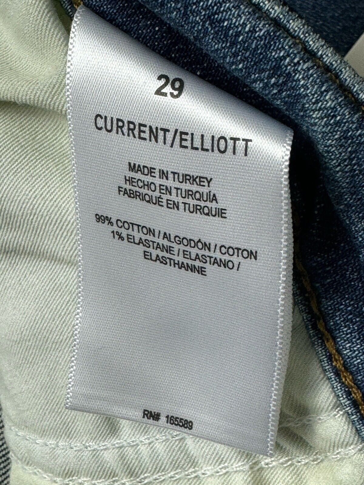 $228 C/E by Current Elliott Women’s Sz 29 Straight Leg Blue Jeans    (B.53)