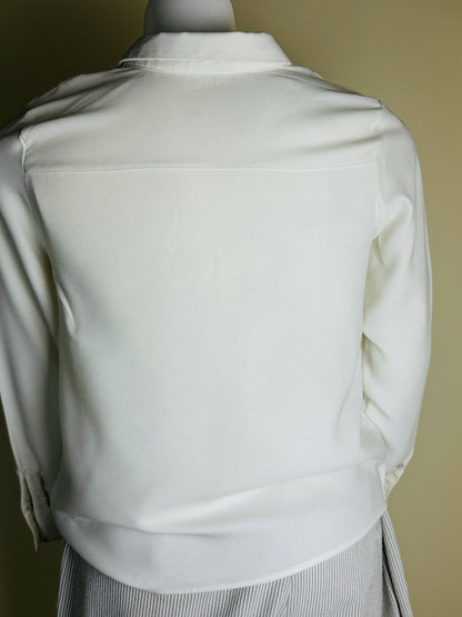 Nicole Miller Women’s Cream Blouse Top Sz L   (B.11)