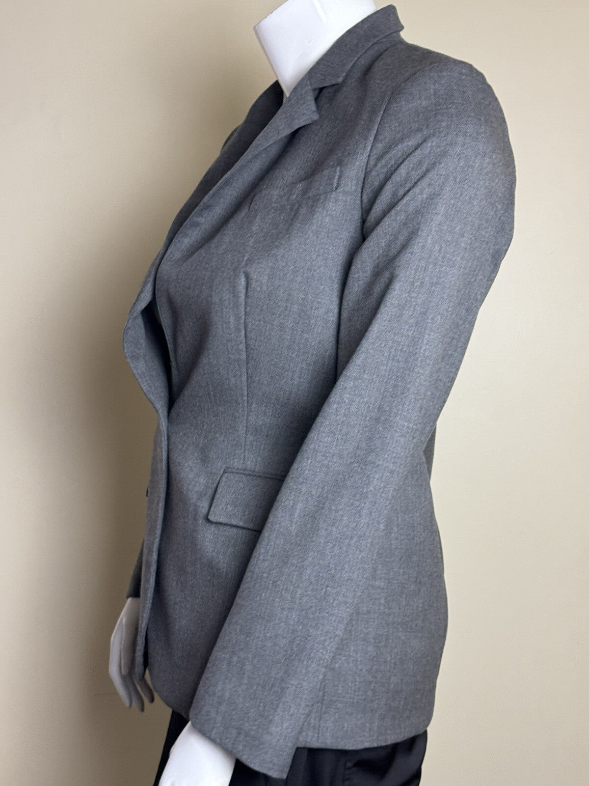 $395 Lauren Ralph Lauren Women's Blazer One Button Gray Sz 12 (B.138)