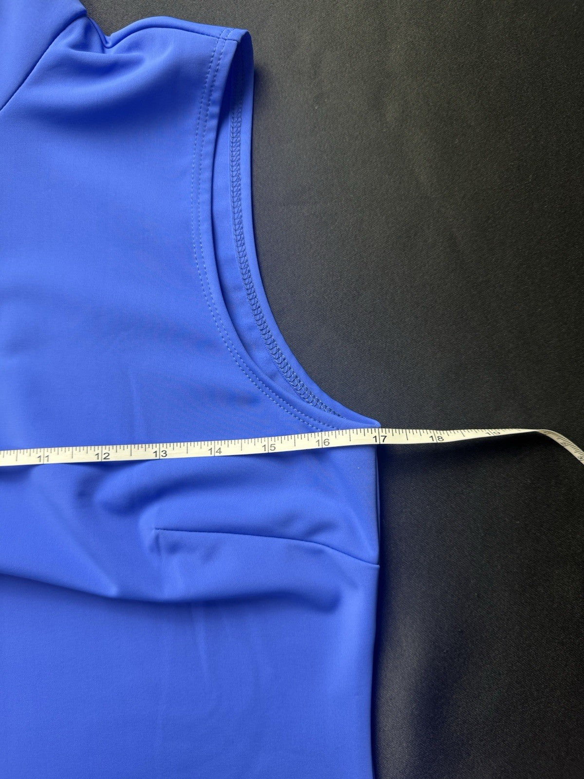 Melly M Blue White Delray 1/4 Zip Sleeveless Golf Tennis Top Size S. (B.159)