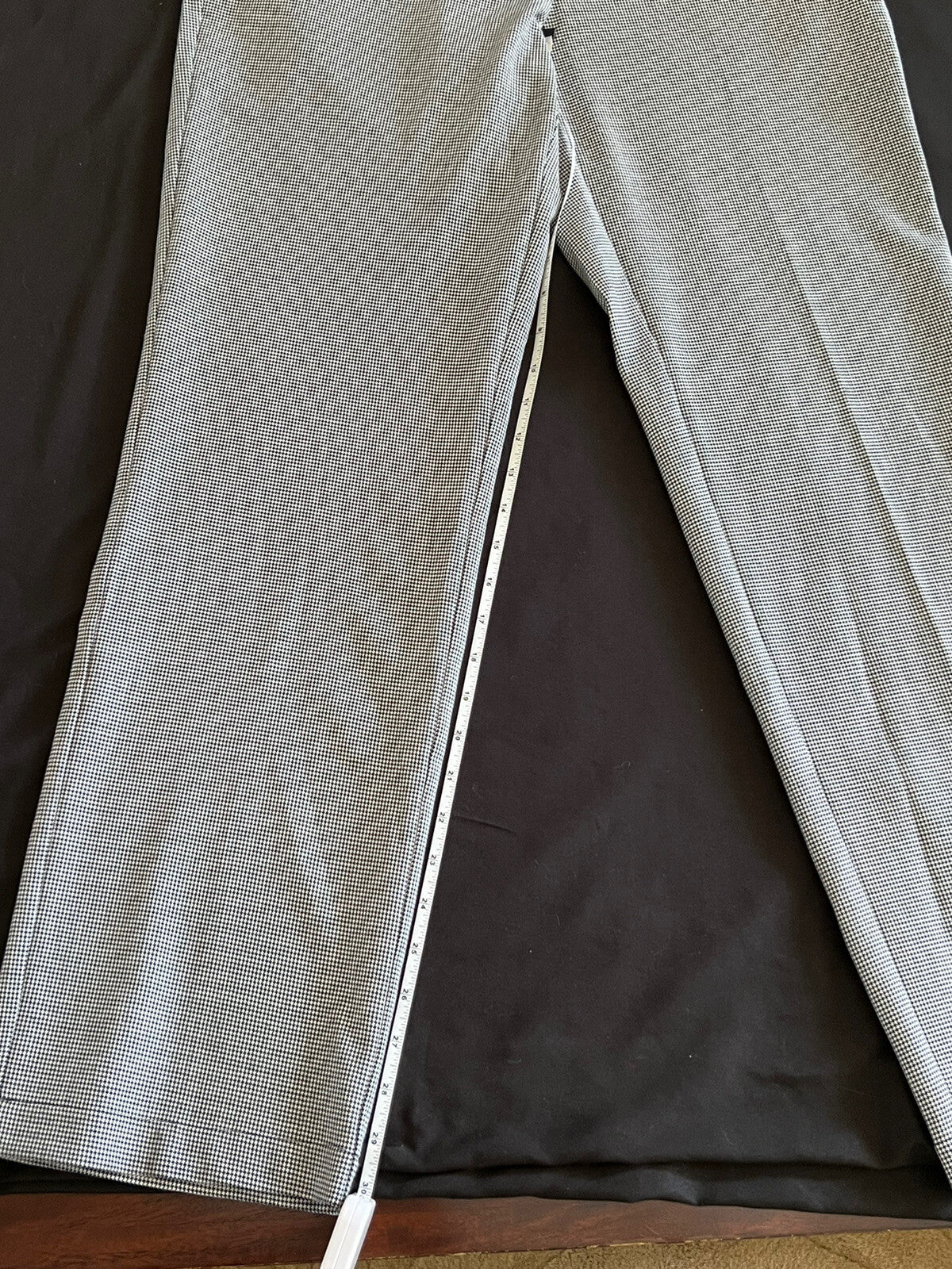 Lizzie Driver Women’s Houndstooth Golf Pants Sz 6 Black White Checks Pattern