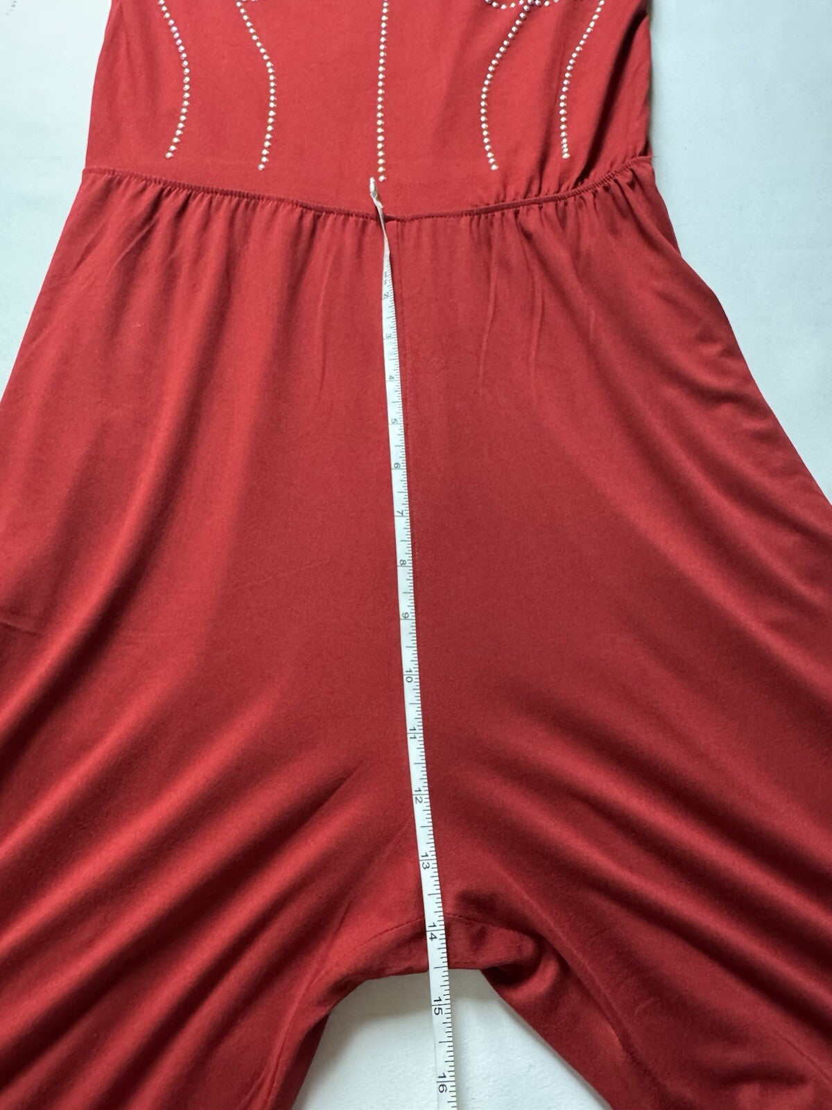 Say What Red strapless jumpsuit Sz 1X.  (B.52)