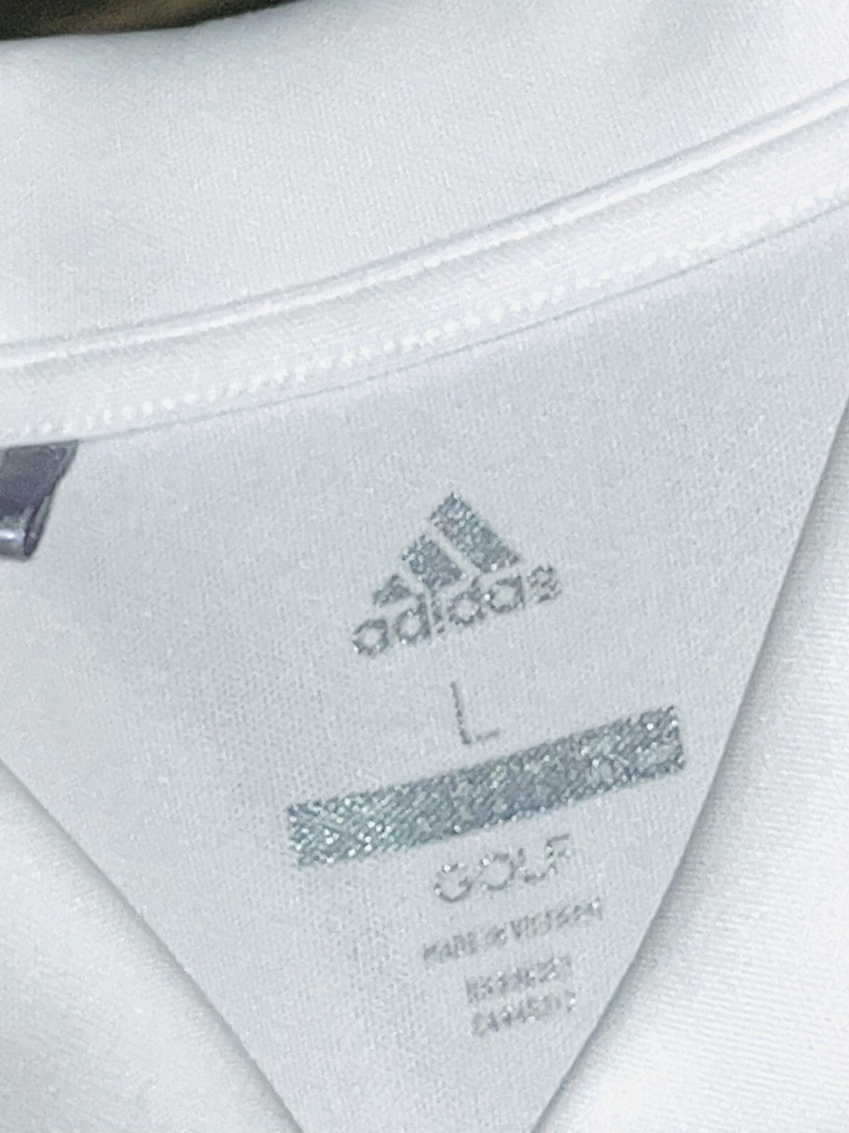 ADIDAS GOLF Women's Golf Polo Shirt White Sz L             (13)