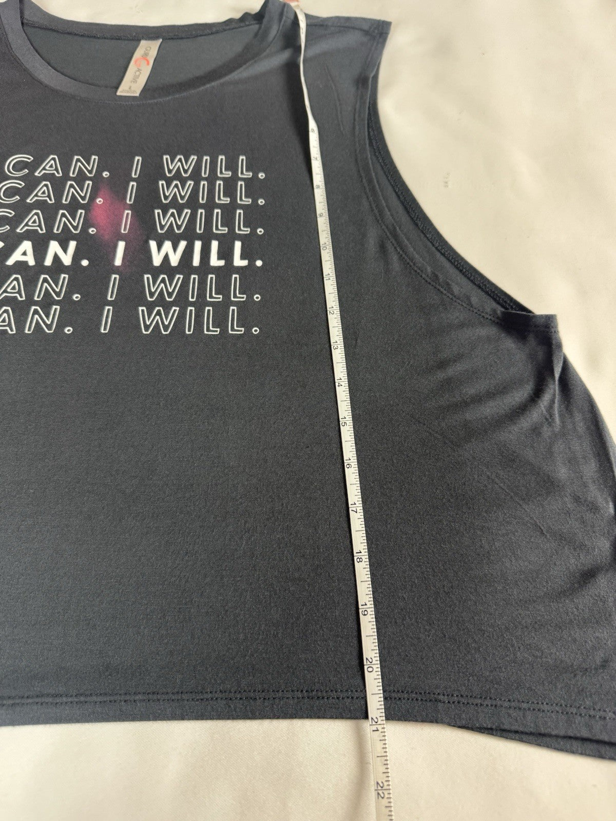 Guru Active Women’s Athletic I Can I Will Logo Tank Top Sz L   (B.187)