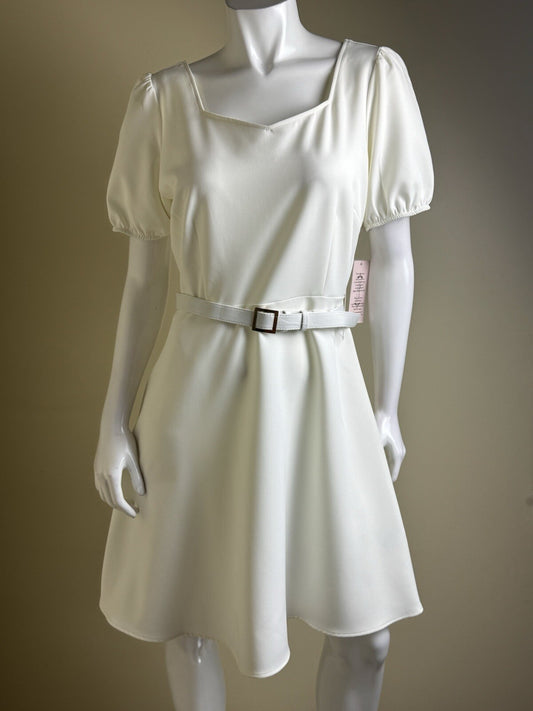 $128 NANETTE LEPORE Ivory Dress Sz 10   (B.11)