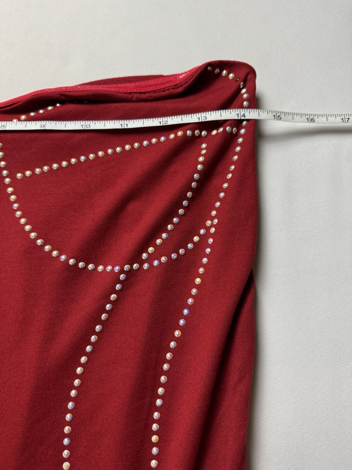 Say What Red strapless jumpsuit Sz 1X.  (B.52)