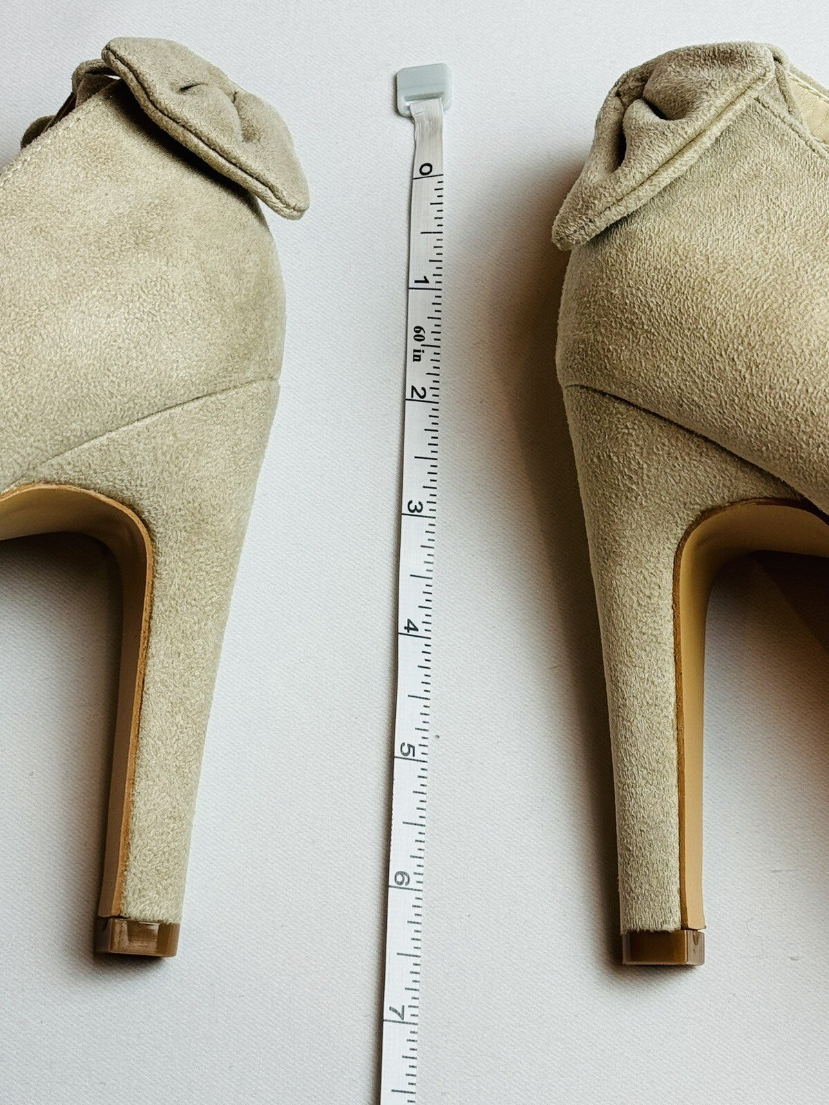 Katliu Womens Suede Beige Ankle Strap Heels EUR 41 US 9.5