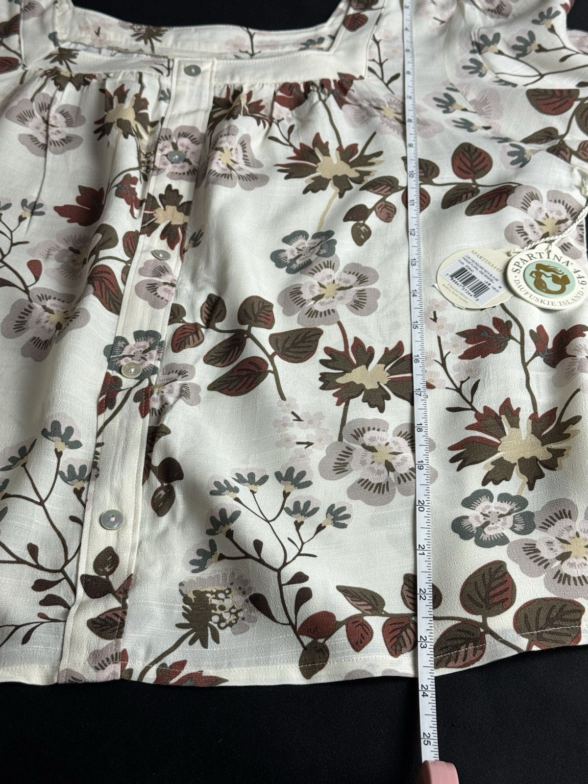 $148 Spartina 449 Women’s Golf Long Sleeve Blouse Sz M.      (B.181)