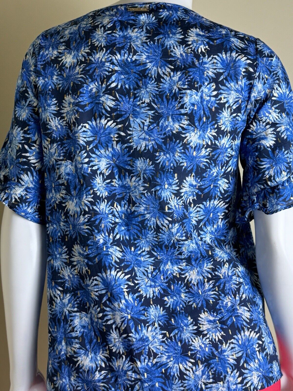 $98 Michael Kors Women’s Top Blue Blouse Sz S.  (B.53)