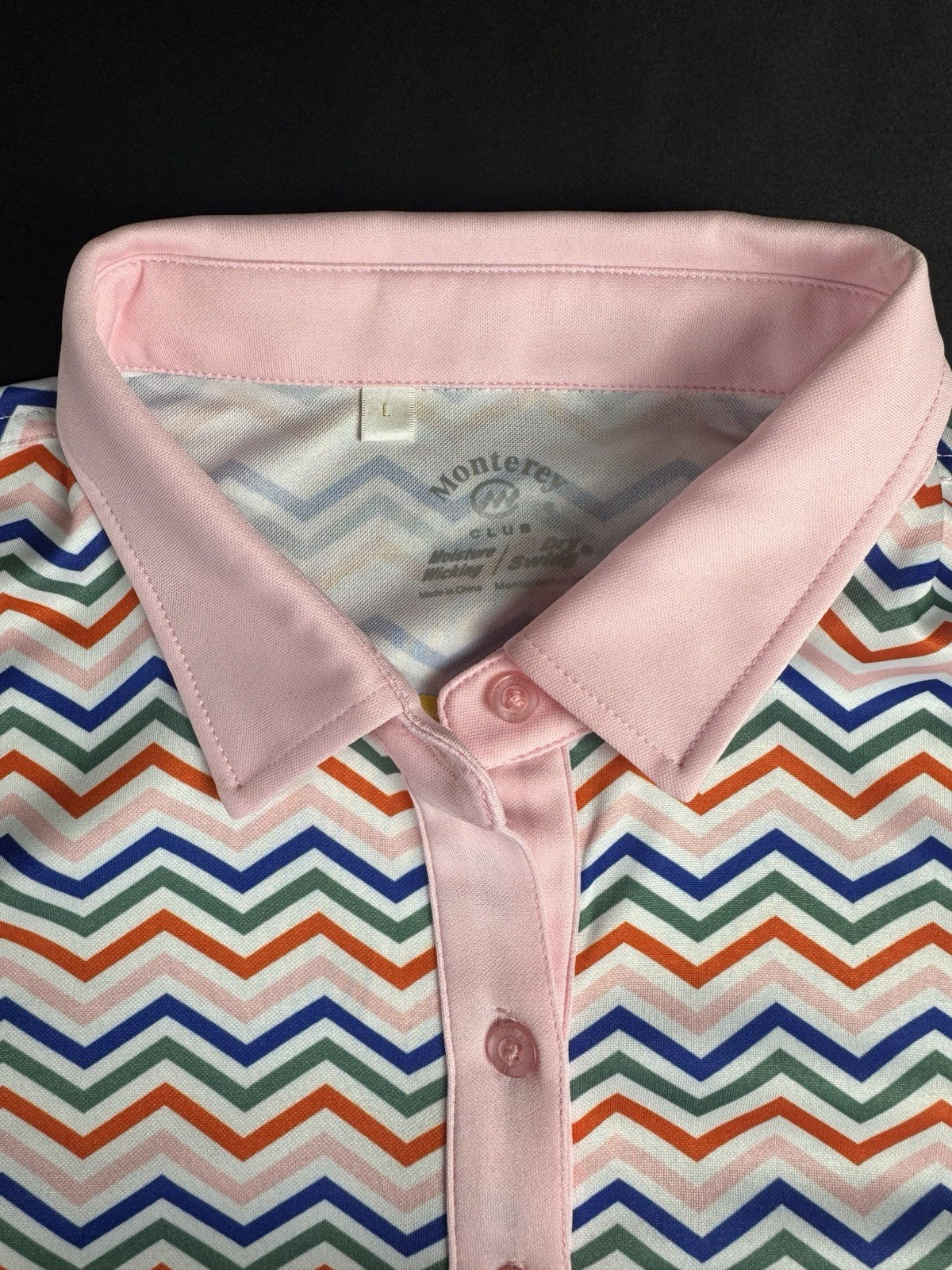 Monterey Club Women's Golf Shirt Short Sleeve Sz L.      (B.174/3)