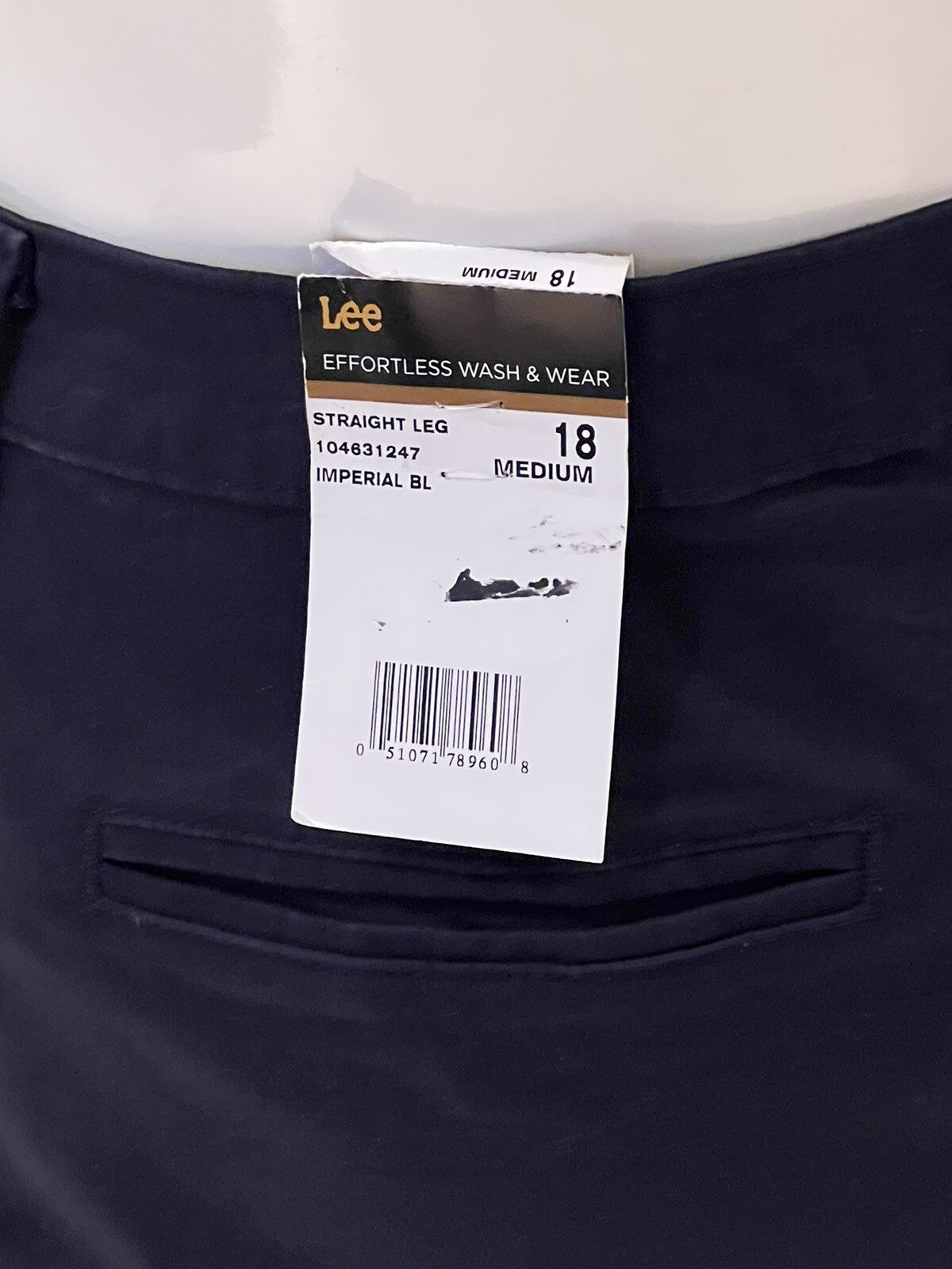 LEE Women’s Navy Khakis Pants Sz 18