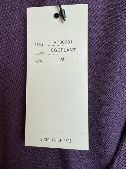 $230 Vertigo Paris Women’s Eggplant Color Top Size M      (B.68))