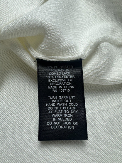 $78 Nicole Miller Women’s Cream Blouse Top Sz XL   (B.104)