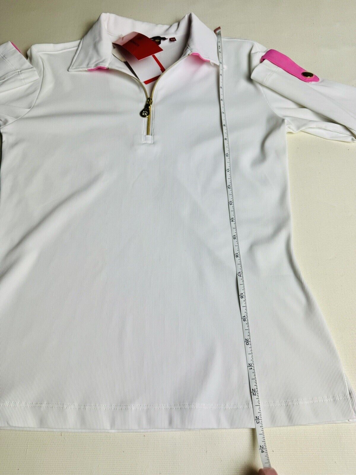 Brendratti White Sz 44 US M Golf Top.