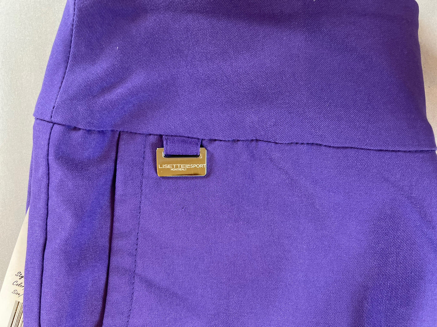 LISETTE L Montreal Women’s Golf Stretch Pants Sz 6 Purple
