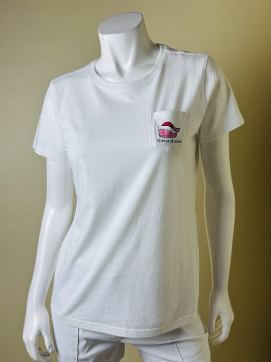 Vineyard Vines Women’s T-shirt Merry Christmas Wale Logo Sz S.     (B.162)
