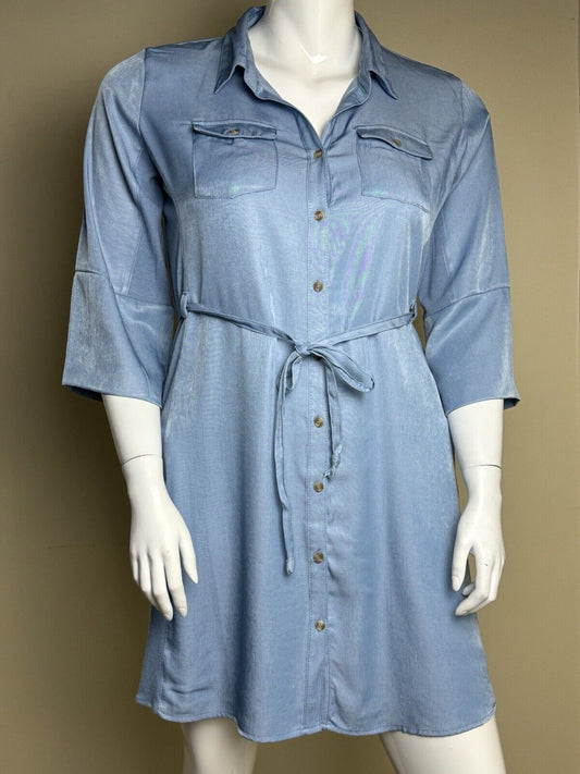 JBS Women Denim Long Sleeve Shirt Dress Sz 16W.  (B.88)