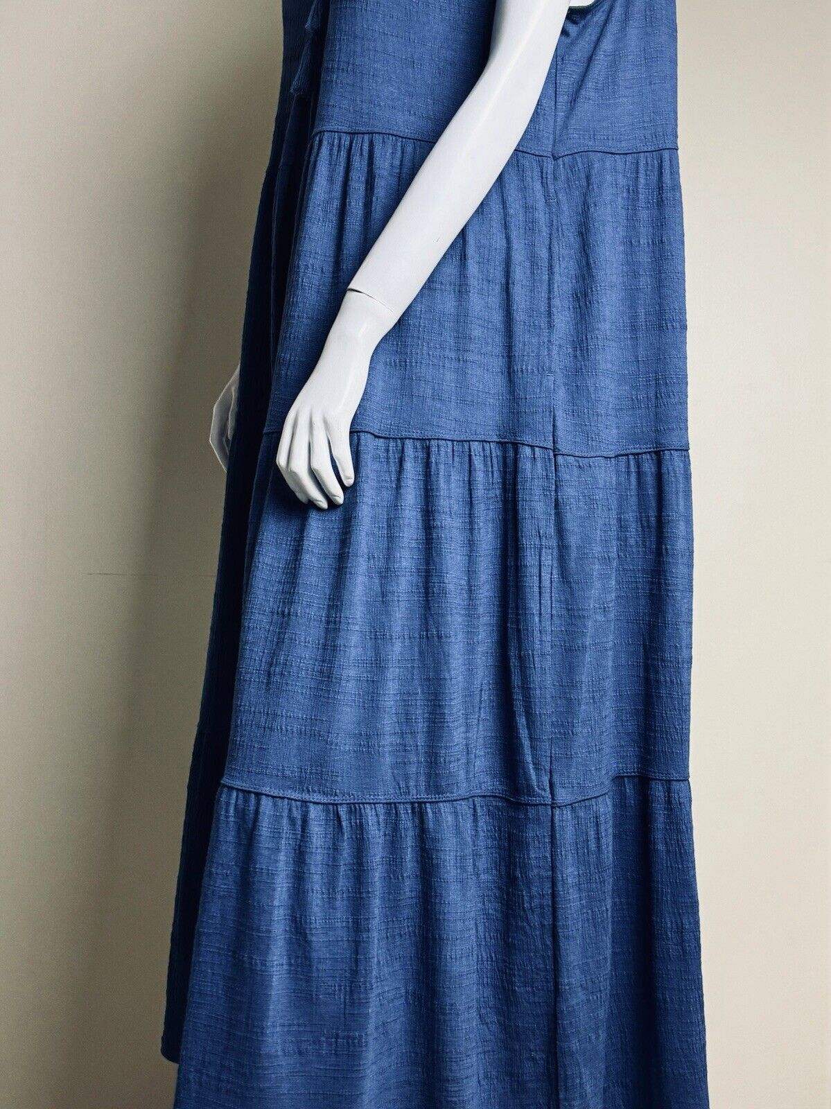 $138 Max Studio Women’s Maxi Blue Dress Sz 2X (B.87)