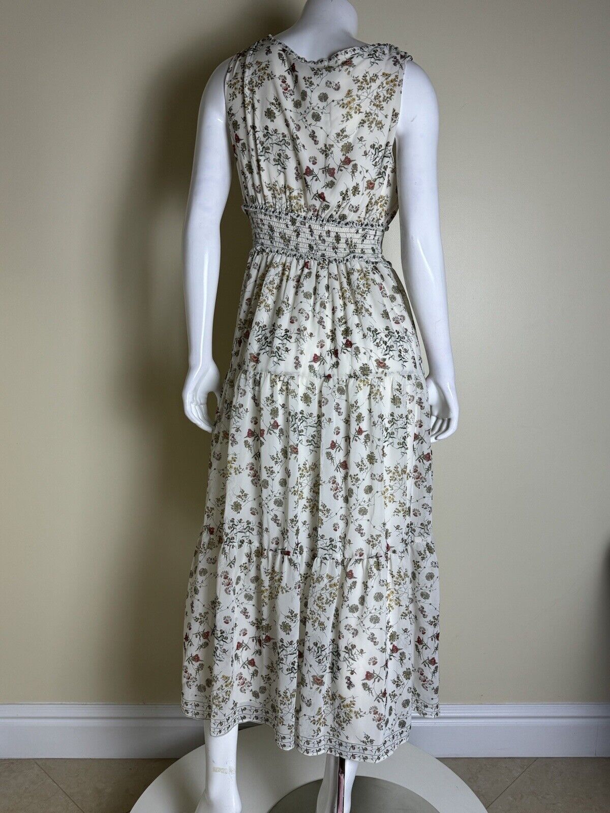 Max Studio Blush Floral Maxi Dress Sz M