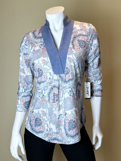 Jofit Women’s Top Size S Raglan Sleeves Golf Shirt Multicolor.       (B.57)