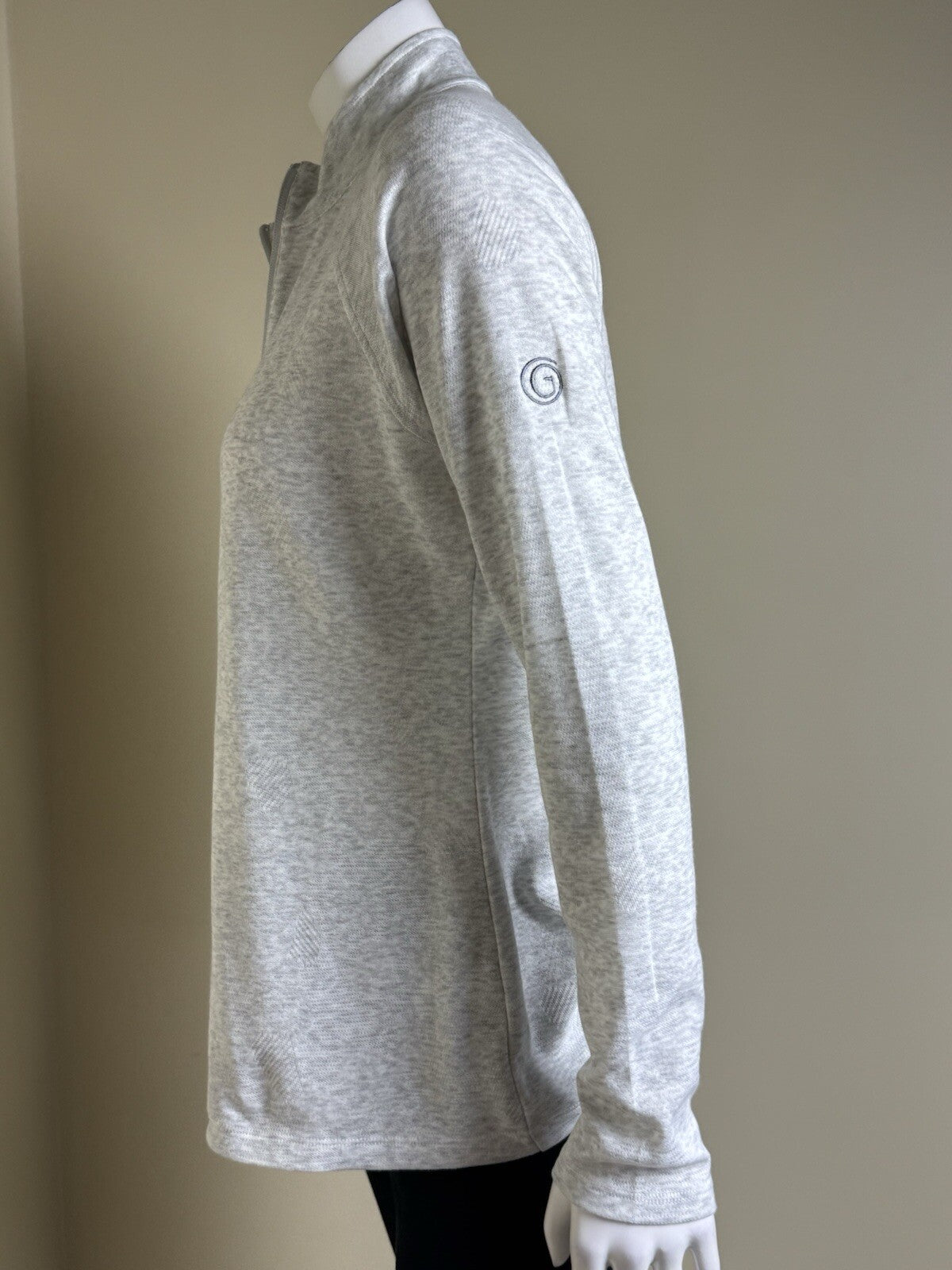 Heather Grey Women’s Golf Full Zip Cardigan Gray Sz M.  (B.122)