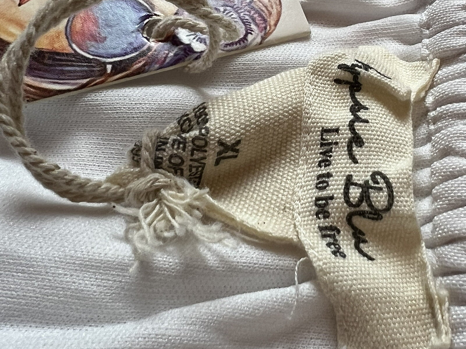 Gypsie Blu Boho Maxi Skirt White Black Mandala Sz XL Elastic Waist (9)