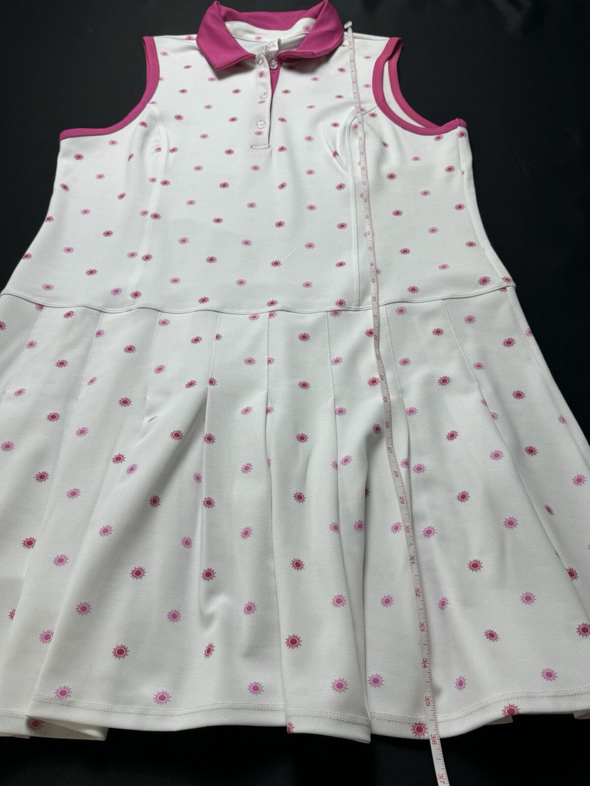 NANETTE LEPORE Pink White Dress Sz L (B.82)