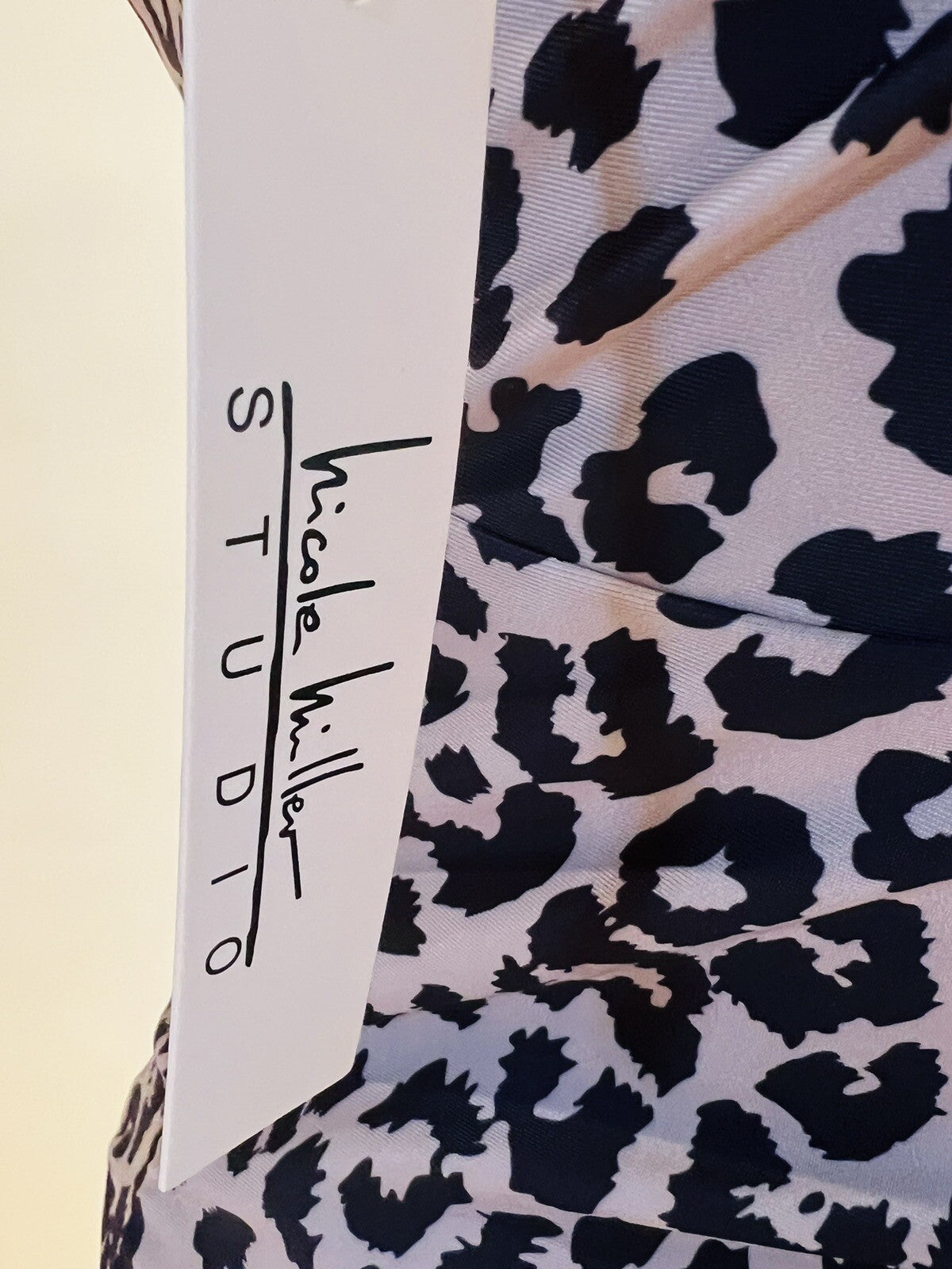 $98 Nicole Miller One Pc Swimsuit Leopard Print Sz 2X