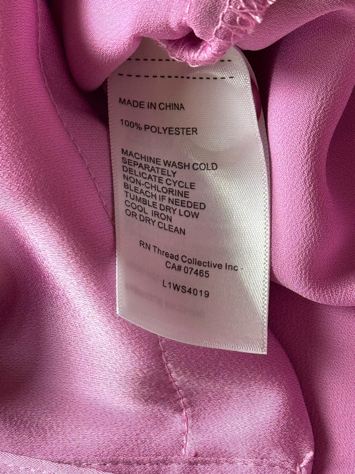 $129 Laundry by Shelli Segal Women’s Satin Feel Blouse Pink Sz L. (B.66)