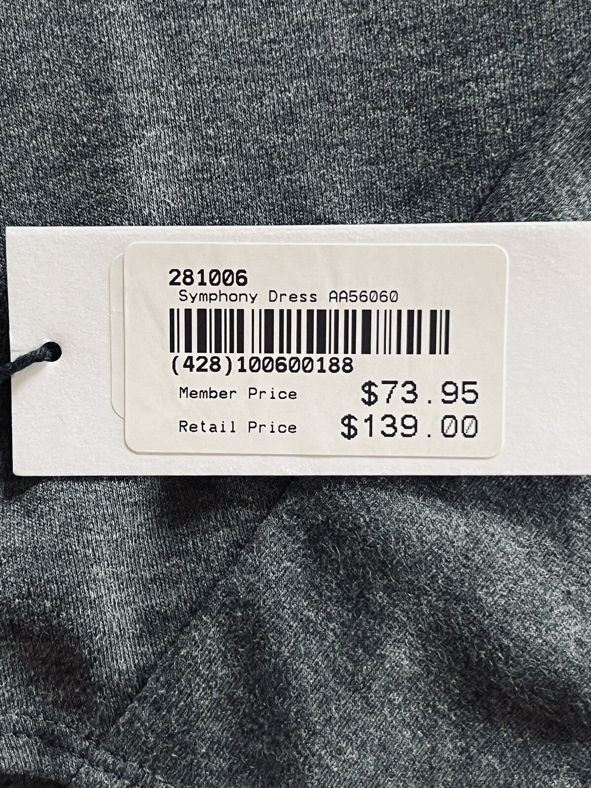 Symphony by A.F. Women’s Long Sleeve Dress Sz M Charcoal Gray MSRP $139