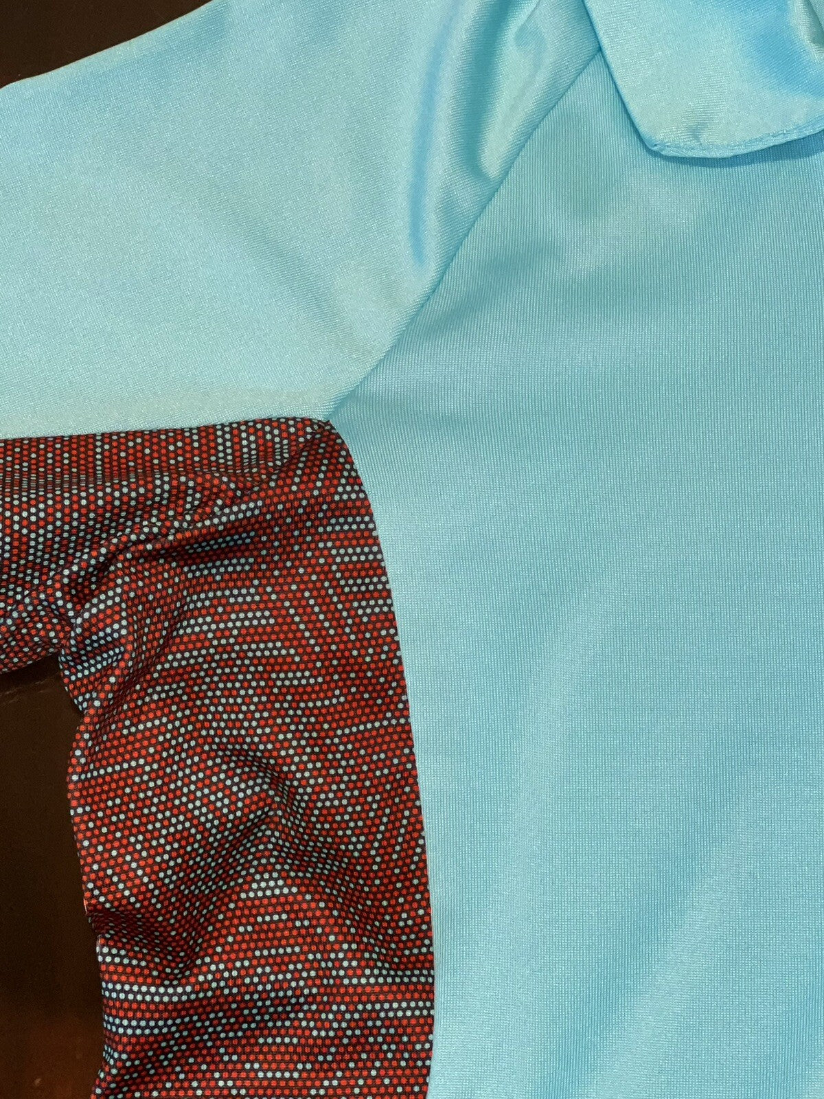 Antigua Women's Top Golf Polo Shirt Blue Sz S (16)