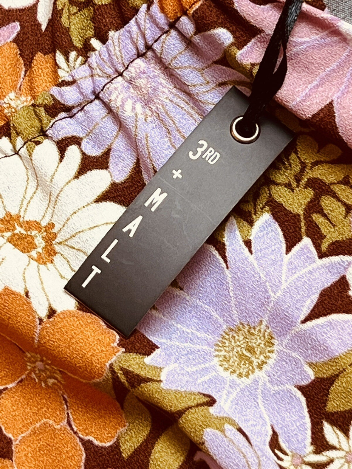 3rd + Malt Women’s Floral Dress long sleeves Multicolor Sz L