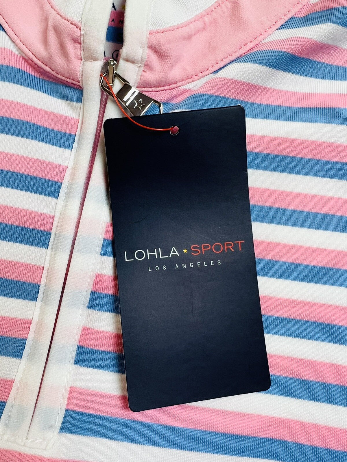 Lohla Sport Women’s Stripes Top Sz L Golf shirt