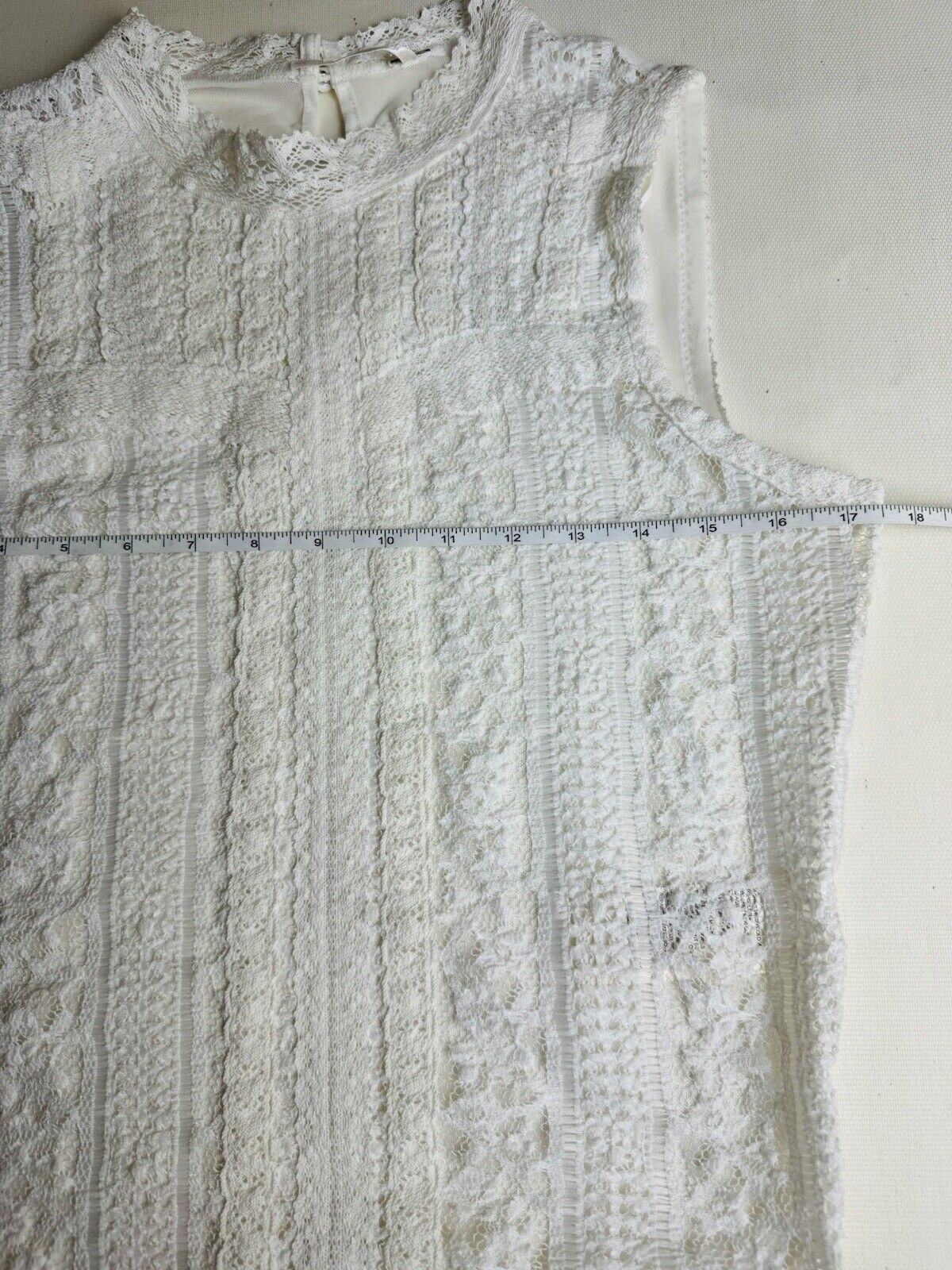 Free People Top Lace White Blouse Size S.