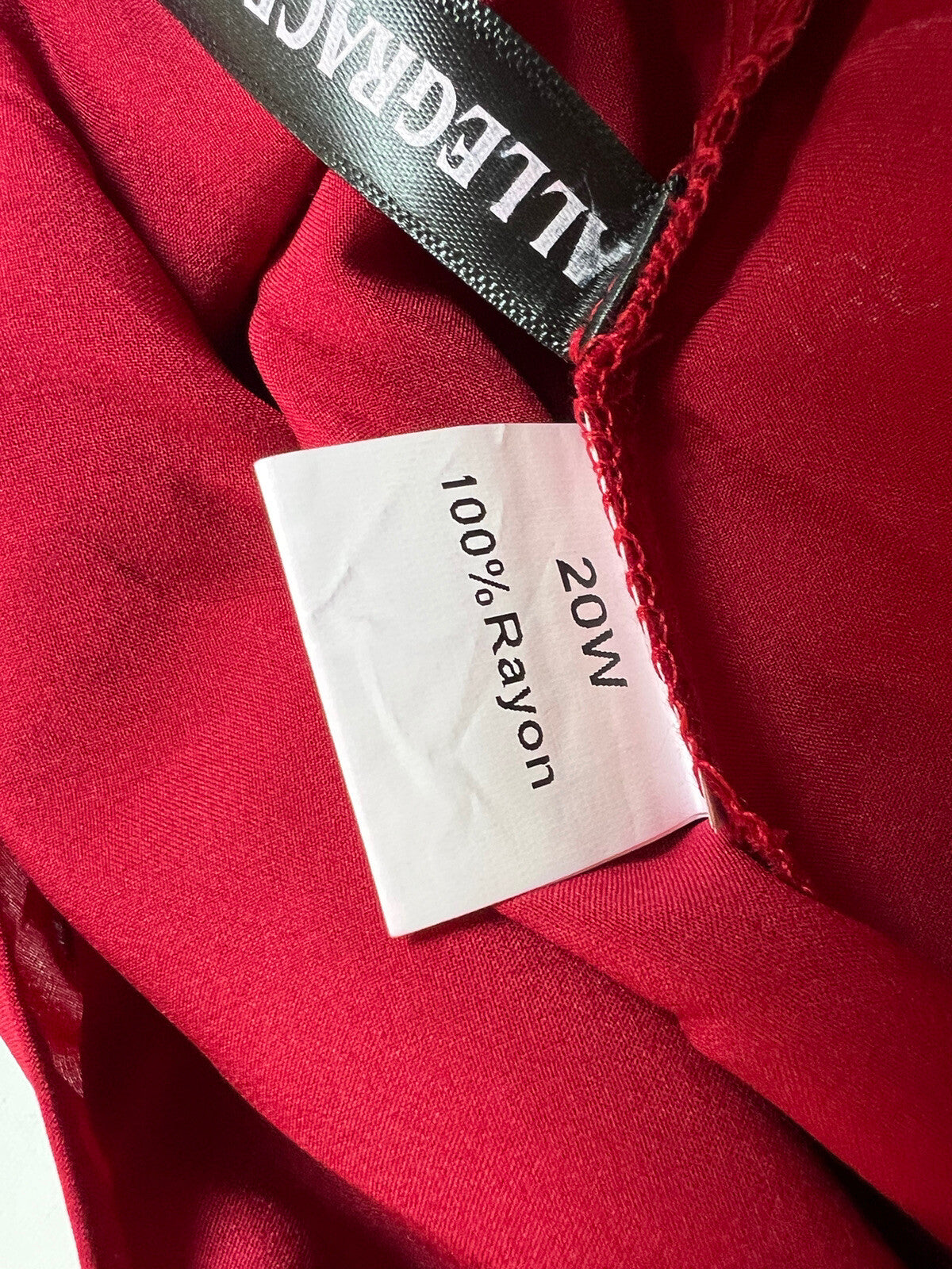 ALLEGRACE Women’s Plus Size 20W Red Dress