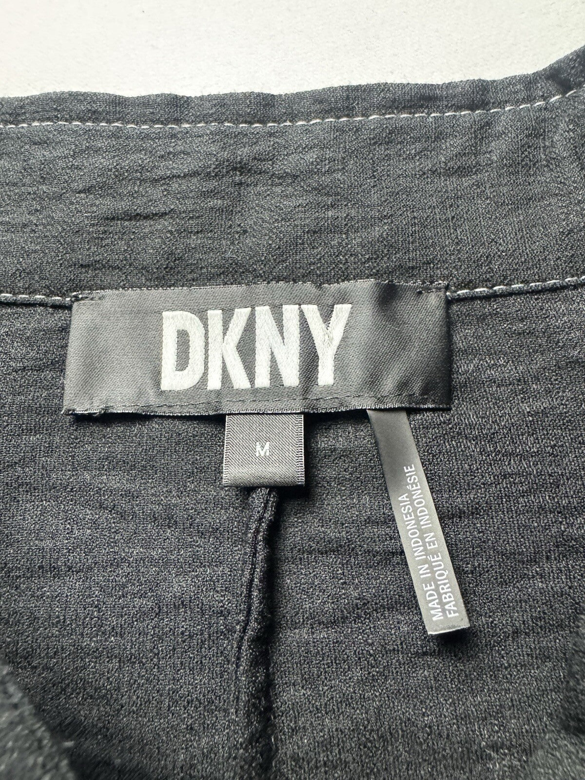 $139 DKNY Women's Contrast Stitch Banded Jacket Size M  (B.143)