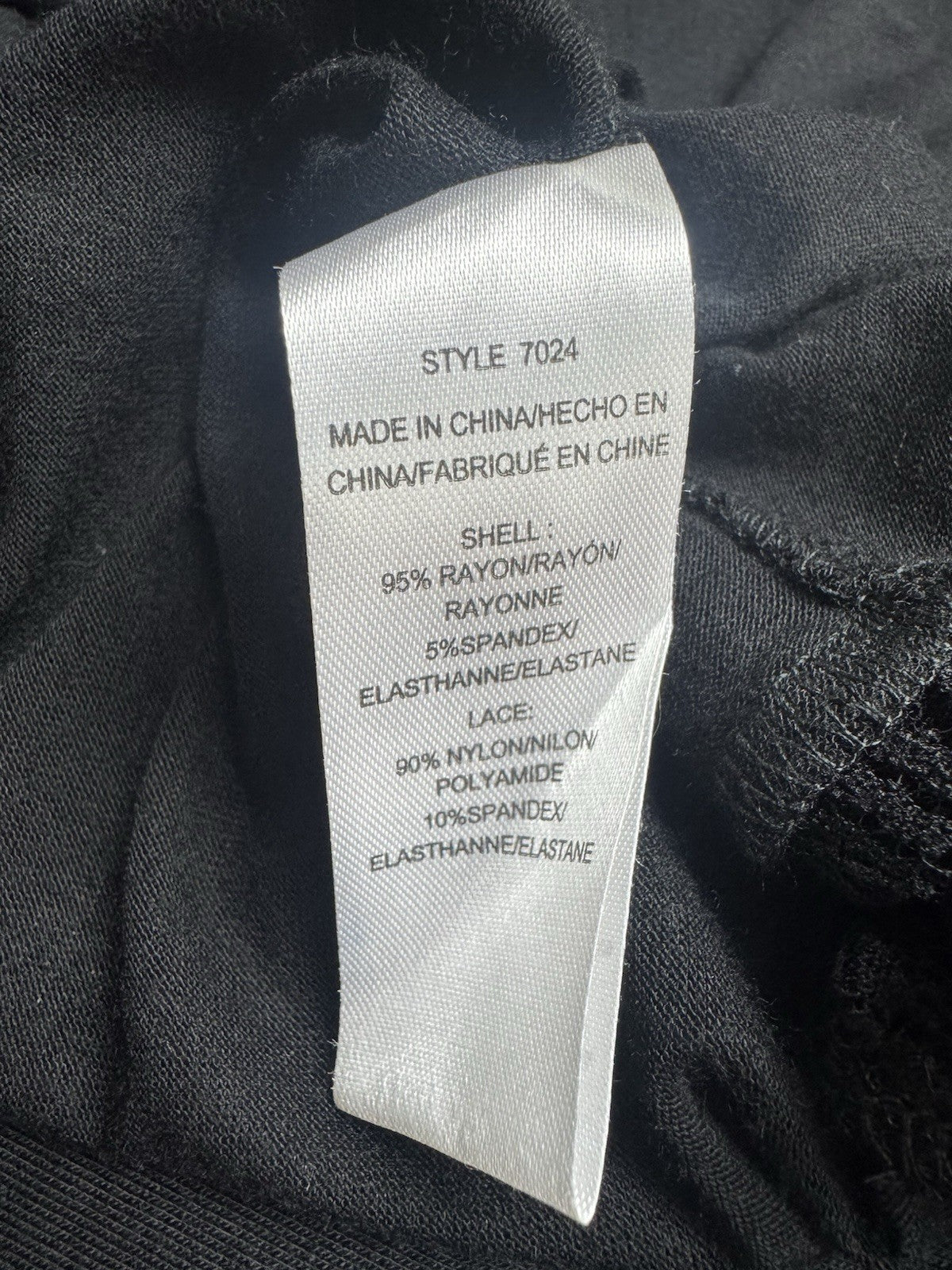 Rhonda Shear Draped Open Front Cardigan Size S Black Lace Long Sleeve.   (B.111)