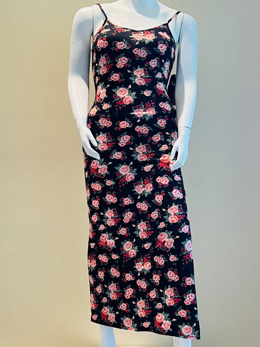 Urban Rose Dress Floral Stretch Long sleeveless Sz XL