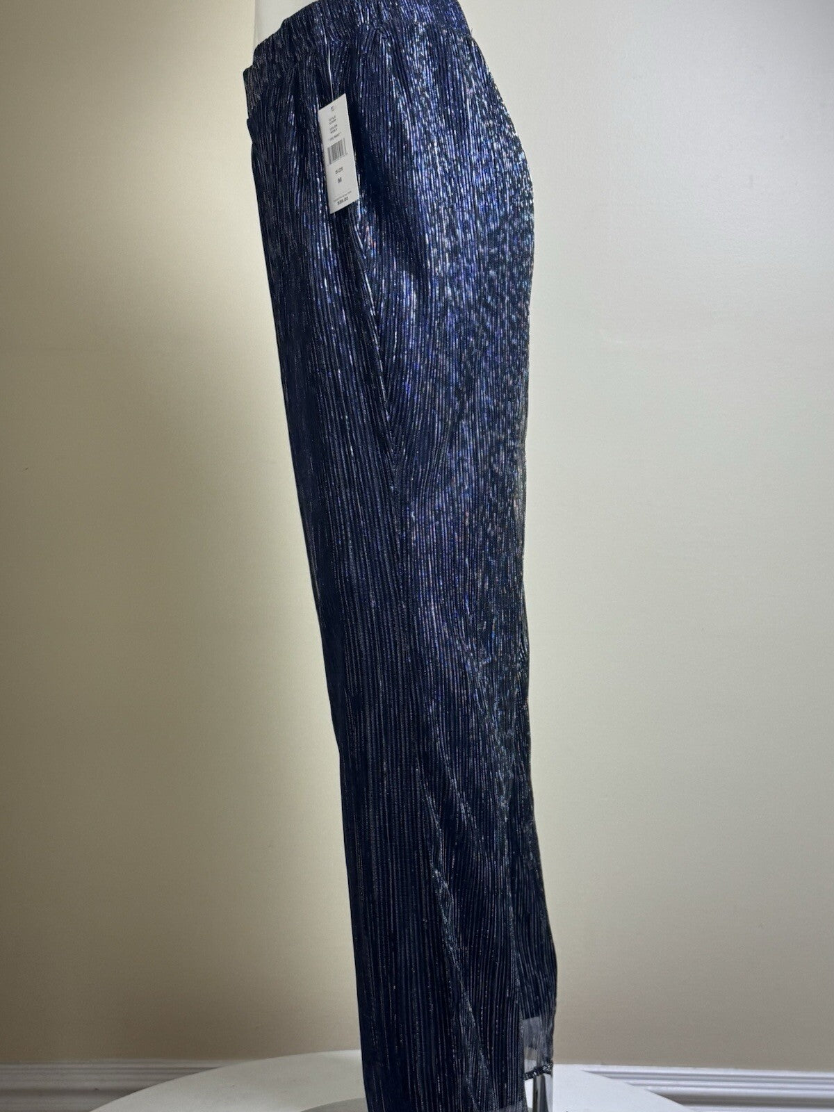 $99 JM Studios by John Meyer Women's Sparkle Blue Pants Sz M (B.142/1)