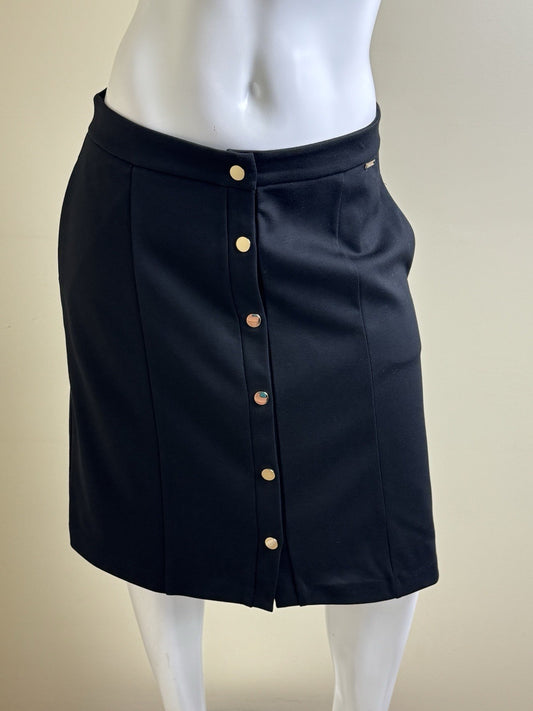 $58 Tahari Women’s Black Button Down Skirt Sz 10.  (B.156)
