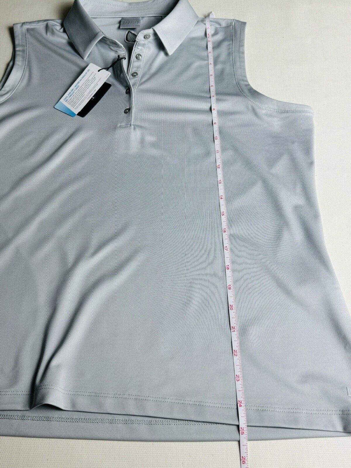 Dunning Women’s Golf Polo Shirt Sleeveless Size XL Gray