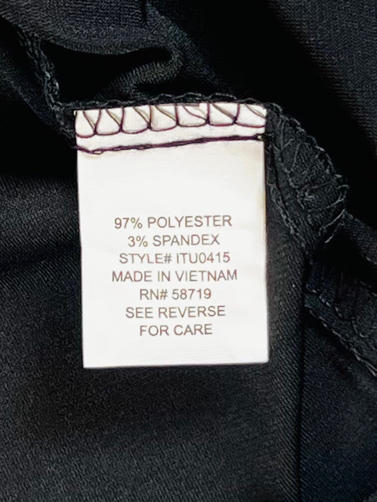 Notations Women's short sleeve top Blouse Shirt Sz S Black (16)