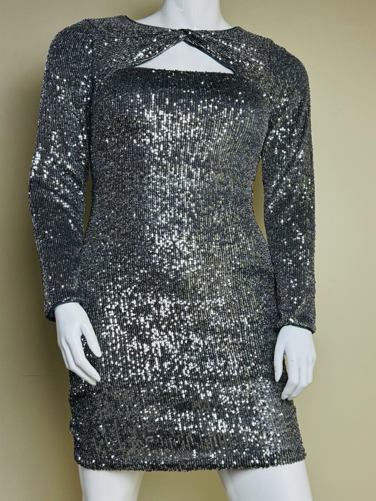 $295 Lauren Ralph Lauren Glitter Sequined Dress Size 12.    (B.88)