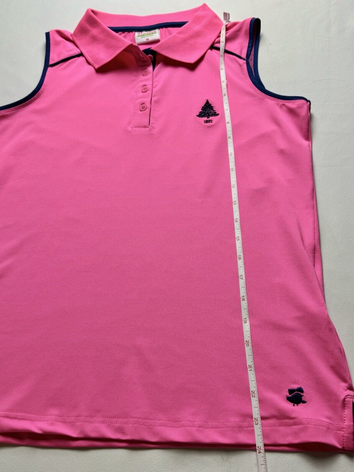 Birdies and Bows Women’s Shirt Pink Golf Performance Polo Top Sz M  (78)