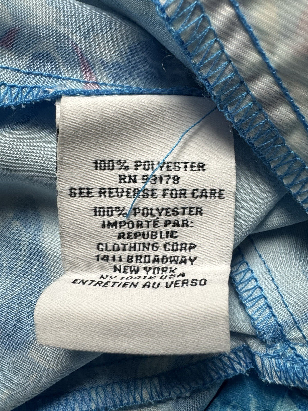 $68 Magaschoni Trousers Blue Floral Sz XL.  (B.159)