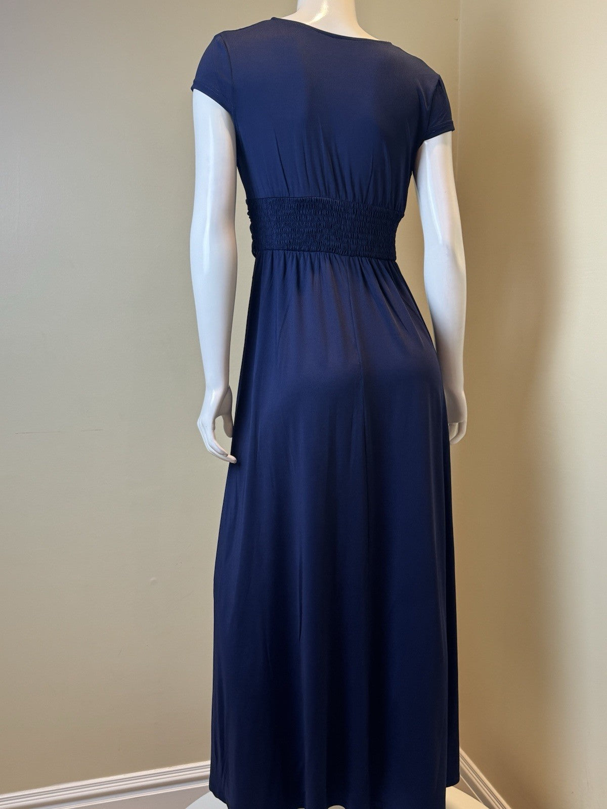 Women's Navy Maxi Dress Sz S. (B.164)