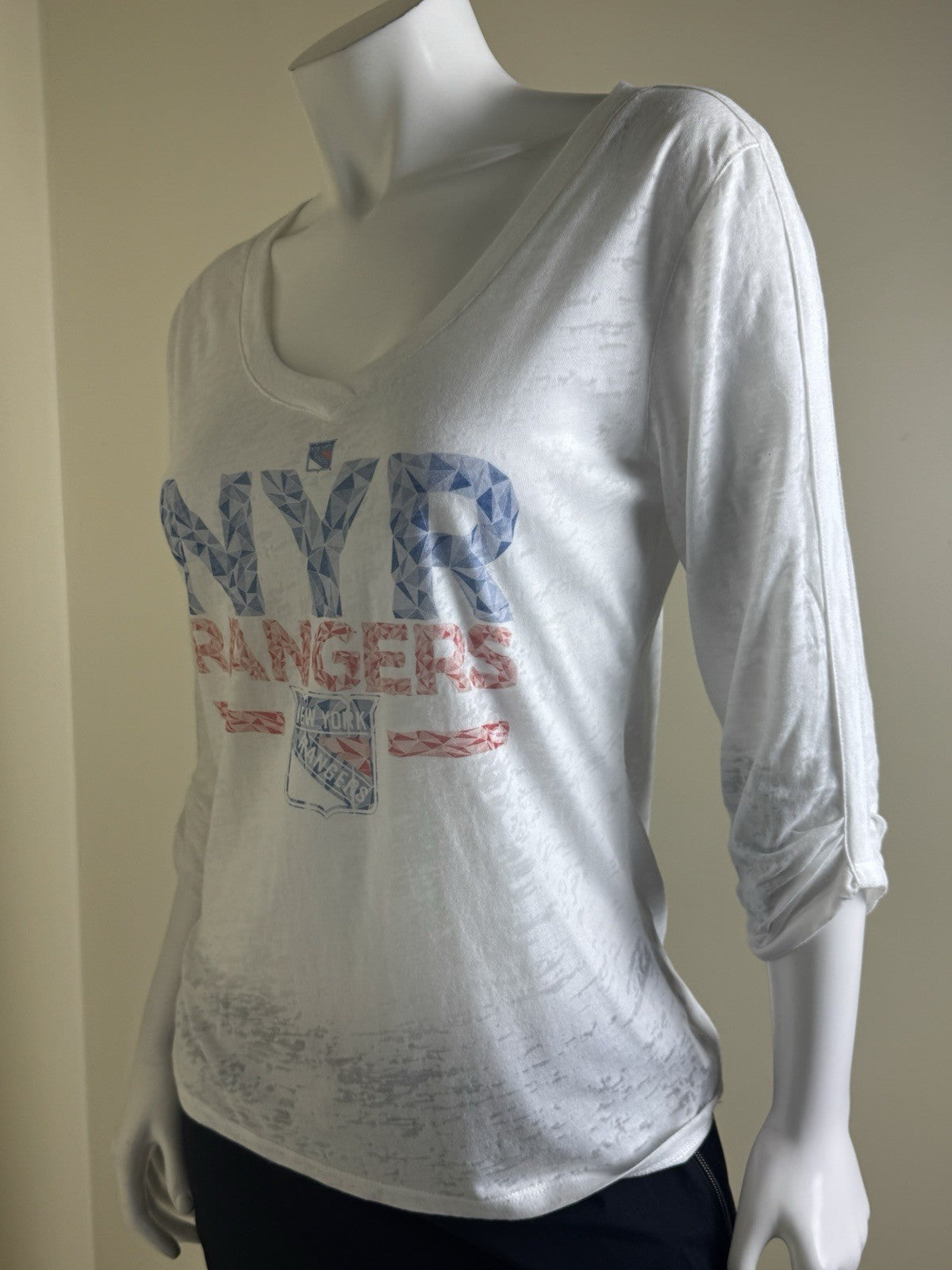 LeverWear Women's Golf shirt NYR Logo Sz M   (B.160)